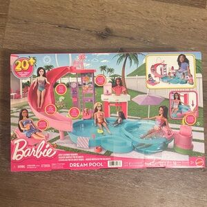 Barbie Dream Pool Set with Pink Slide and Blue Pool